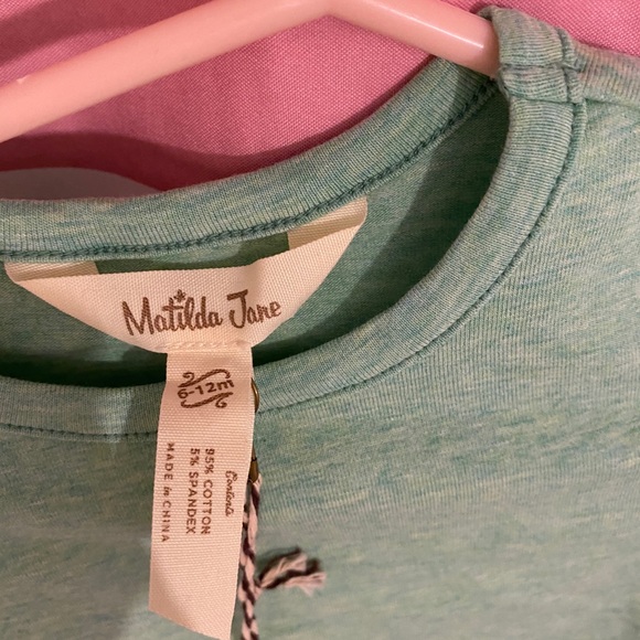 NWT MatildaJane grass green Long sleeve tee 6-12m - Picture 2 of 2